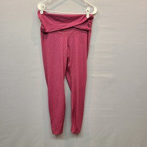 Nike Leggings DriFit Pink Crossover Waist High Rise Womens Large